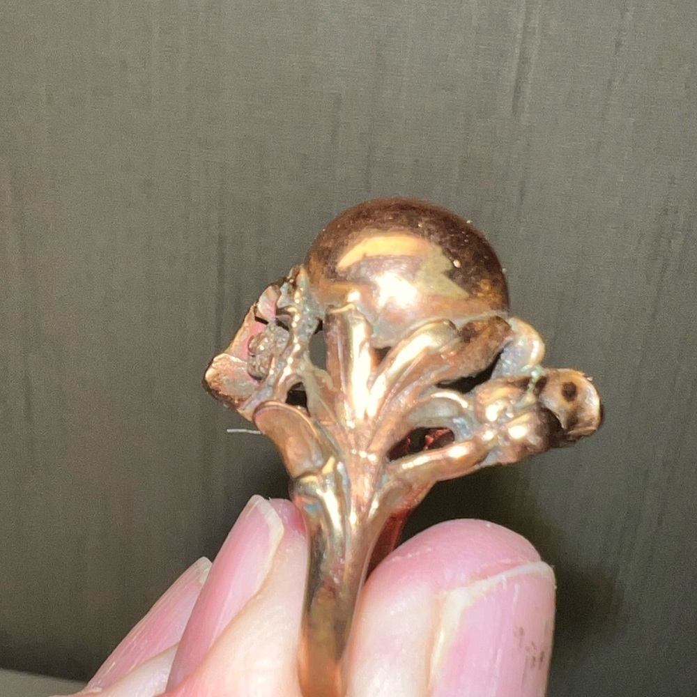 Copper marked ring vintage. Shiny! Excellent condition about size 6-6.5